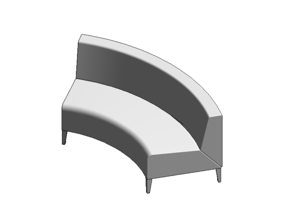 Sofa circular round revit