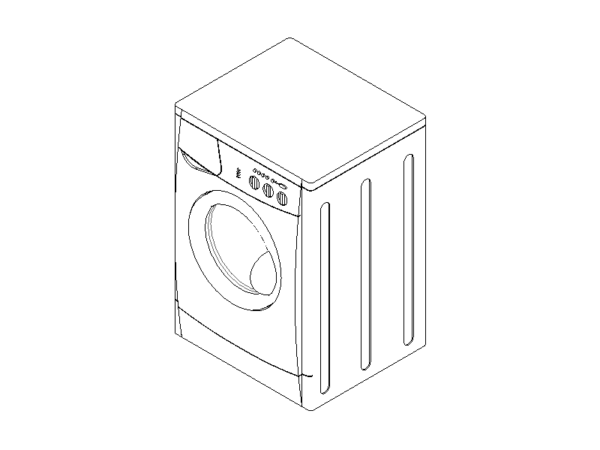 Washer machine medium revit family