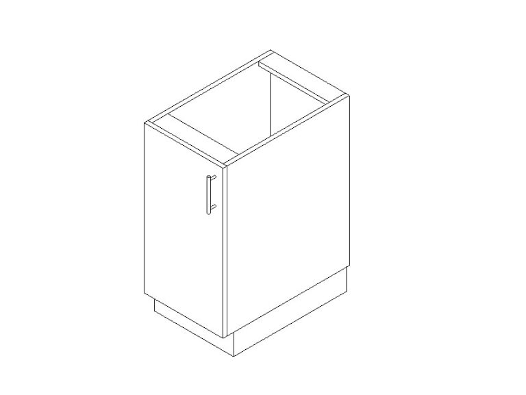 Cabinet base one door Revit family