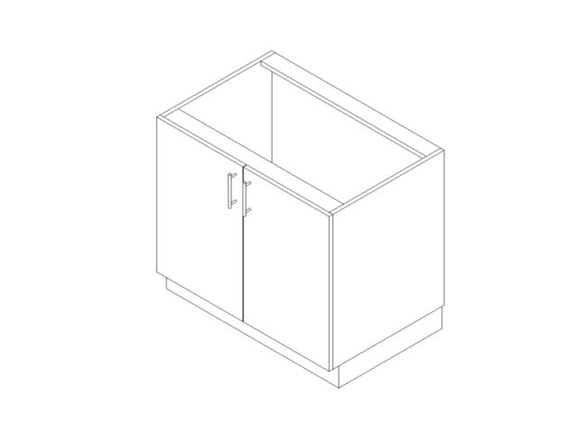 Cabinet base two doors Revit family