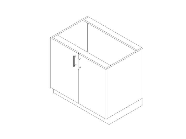 Cabinet base two doors Revit family