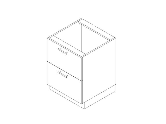 Cabinet base two-drawers Revit family