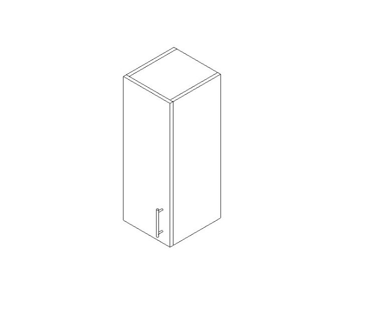 Cabinet wall mount one door revit family