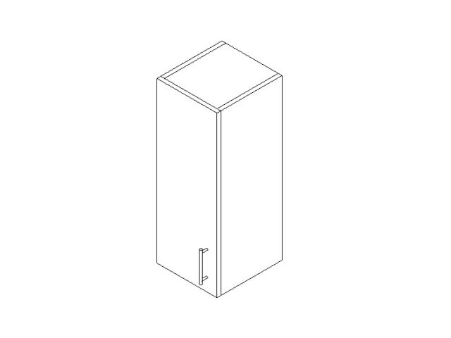 Cabinet wall mount one door revit family