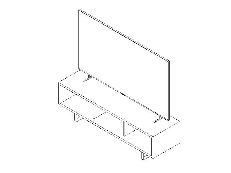 TV stand and led tv Revit model family