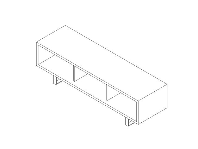 tv stand simple revit model family