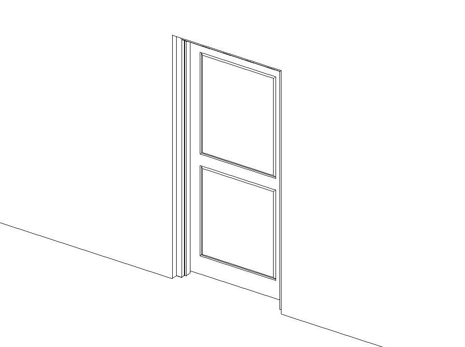 Arched Door Entry Double Glass Wood Revit Family | BIM Library