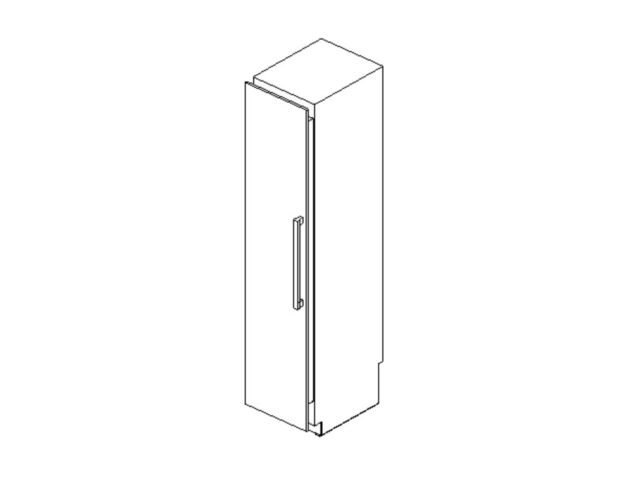 Freezer column built in panel ready Revit 3d family