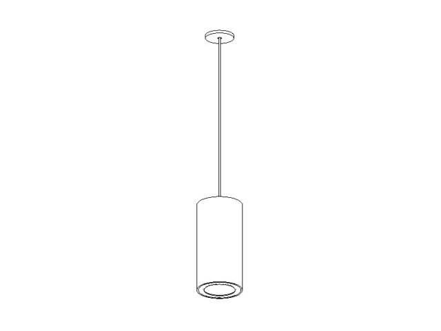 Pendant cylinder simple Revit family 3D