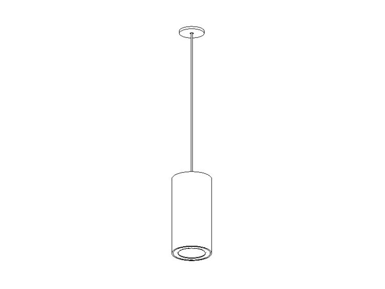 Pendant cylinder simple Revit family 3D