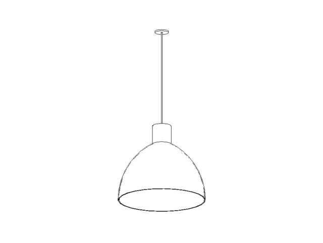 Pendant dome classic Revit family 3d