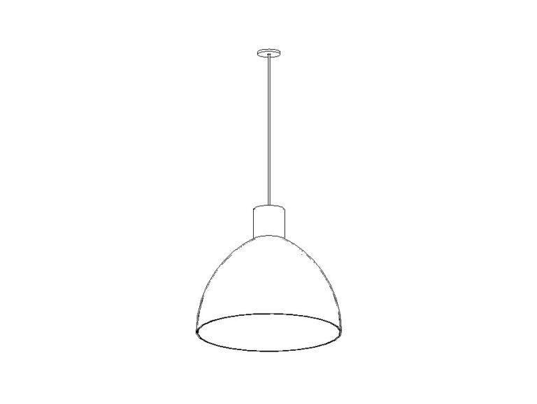 Pendant dome classic Revit family 3d