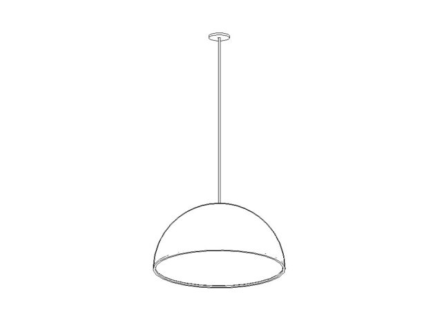 Pendant dome light Revit 3d