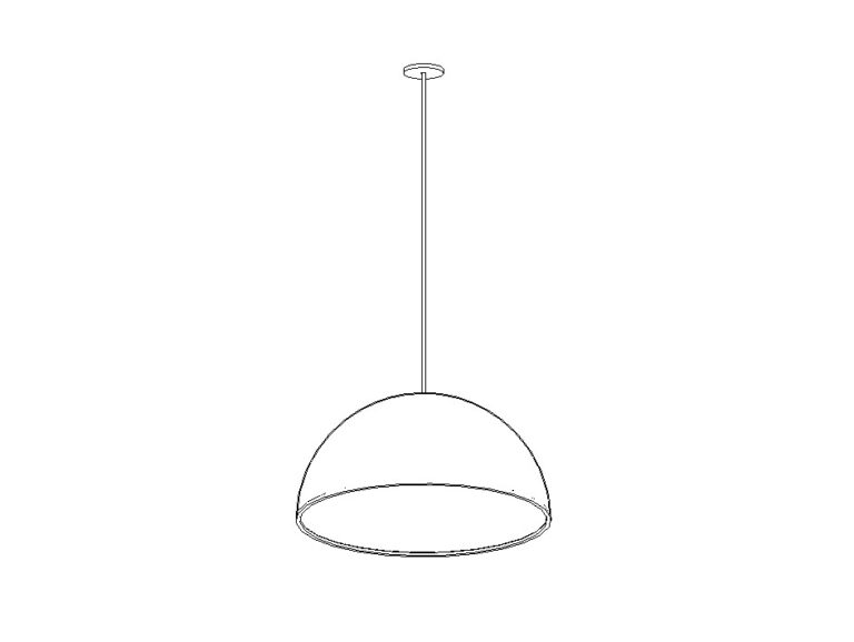 Pendant dome light Revit 3d