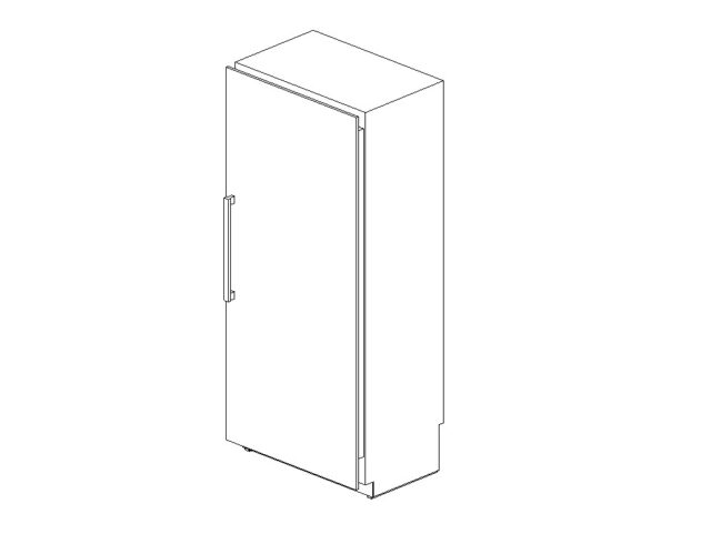 Refrigerator column built in panel ready Revit 3D family