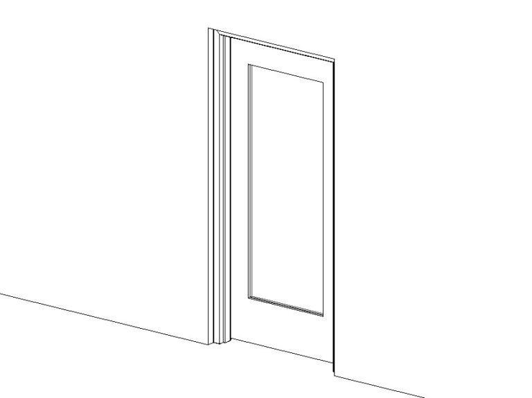 Double Door With Glass Revit Family | BIM Library