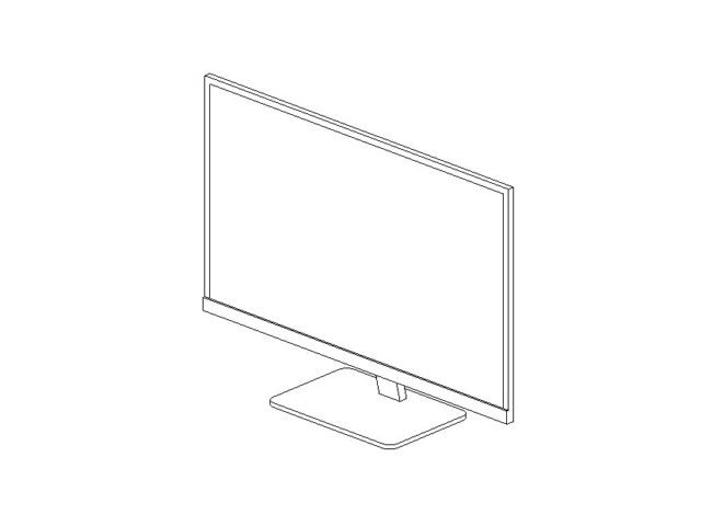 Computer monitor 24inch desktop Revit family