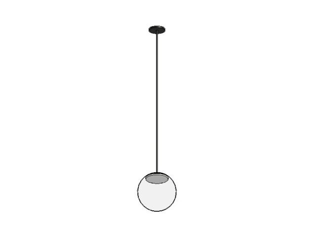 Pendant light globe glass Revit 3d