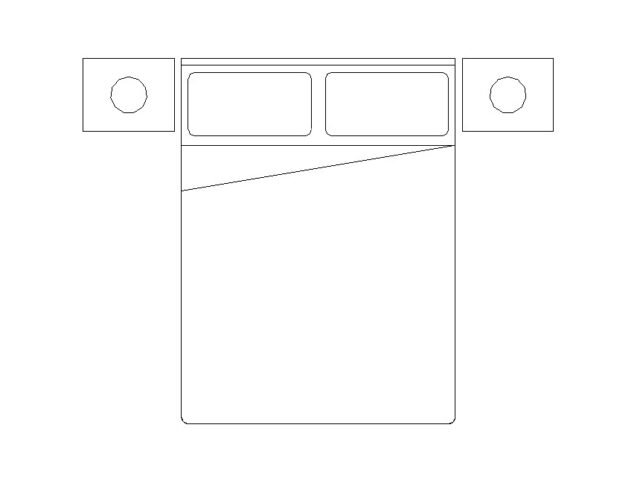 2D bed furniture parametric Revit family