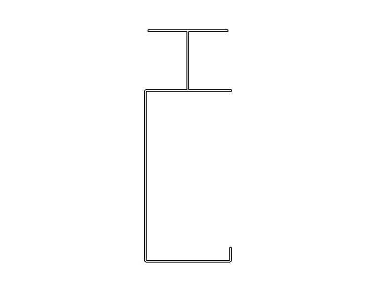 2D ch stud profile section for shaftwall Revit family