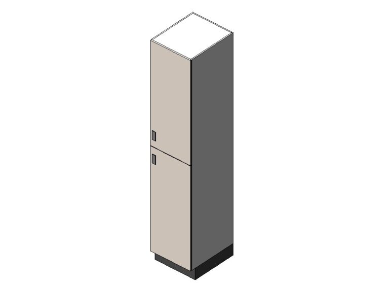 Locker double tier unit phenolic Revit family