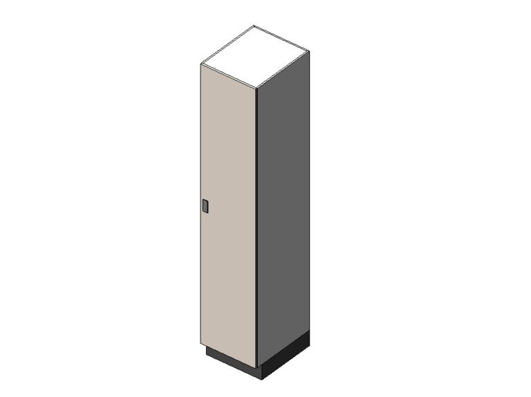 Locker with one door tier Revit family