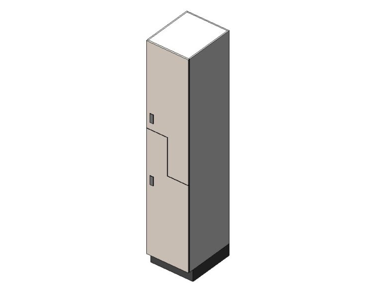 Locker z tier unit with phenolic panels Revit family