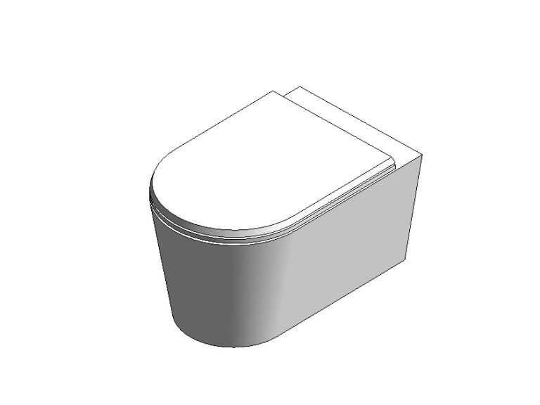 Wall mount hung toilet Revit family