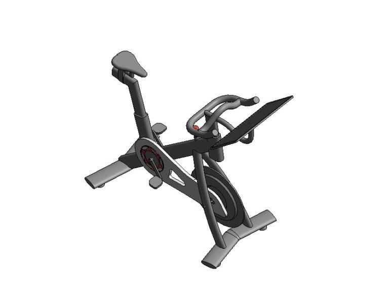 exercise bike gym peloton inspired revit family 3d