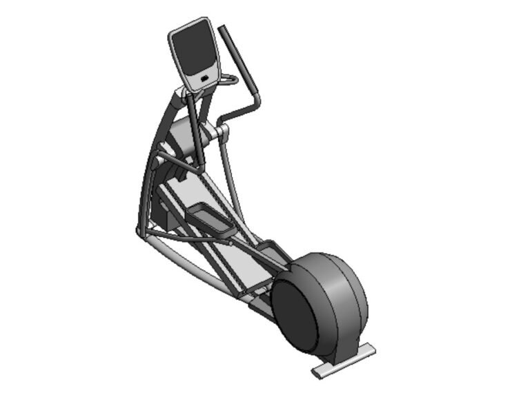 eliptical cross trainer gym equipment revit family 3d