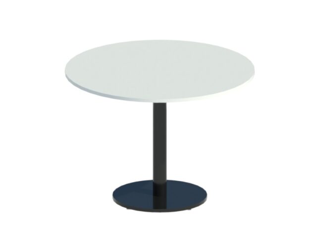 Round cafe table Revit family 3d view
