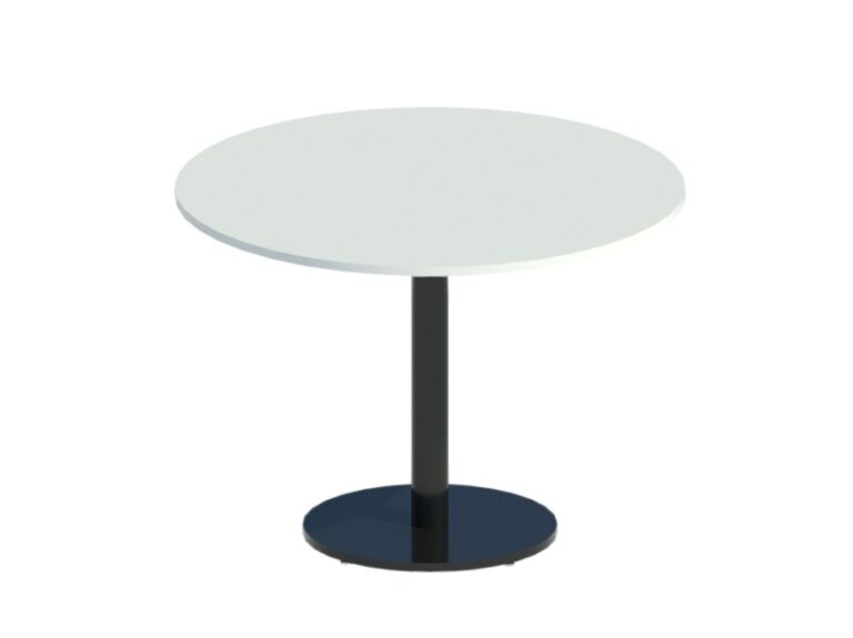 Round cafe table Revit family 3d view