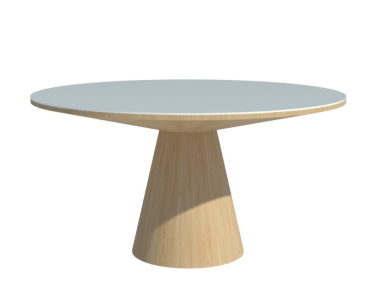 round table with conic leg revit family 3d