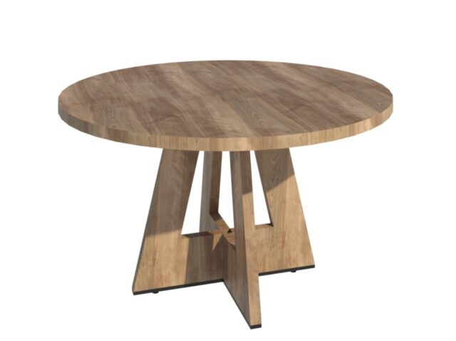 round table with triangle legs revit family 3d view