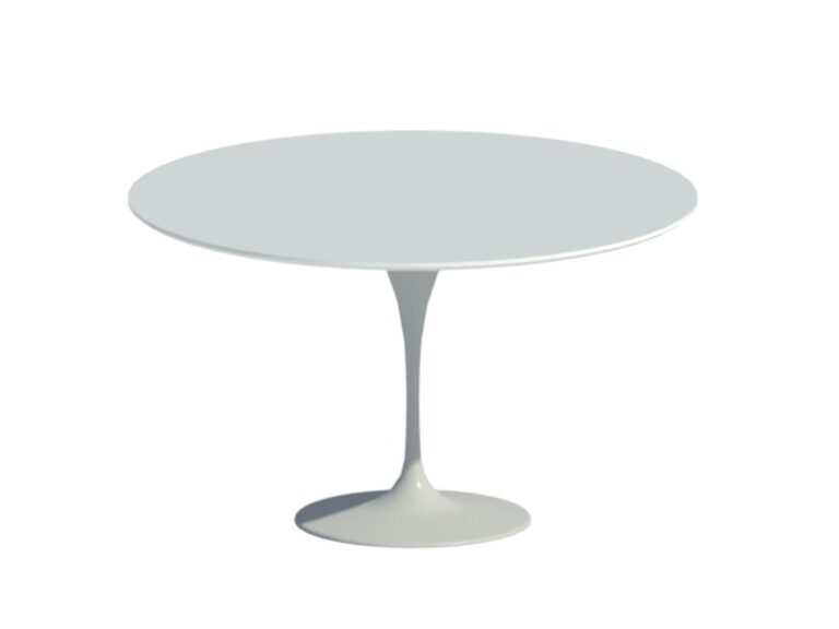 Round tulip table classic Revit family 3d