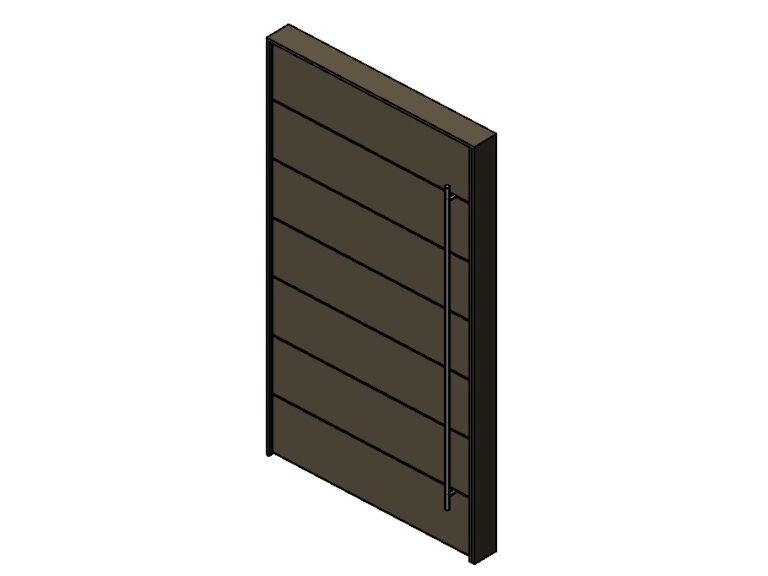 pivot entry door horizontal grooves revit family 3d view