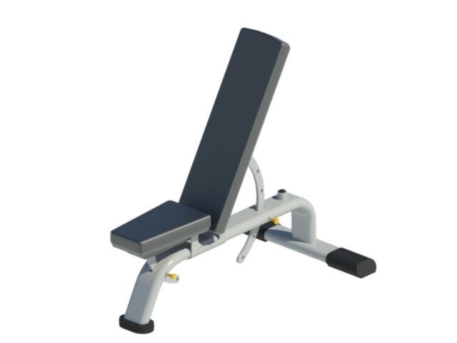 adjustable press weight bench gym revit family 3d view