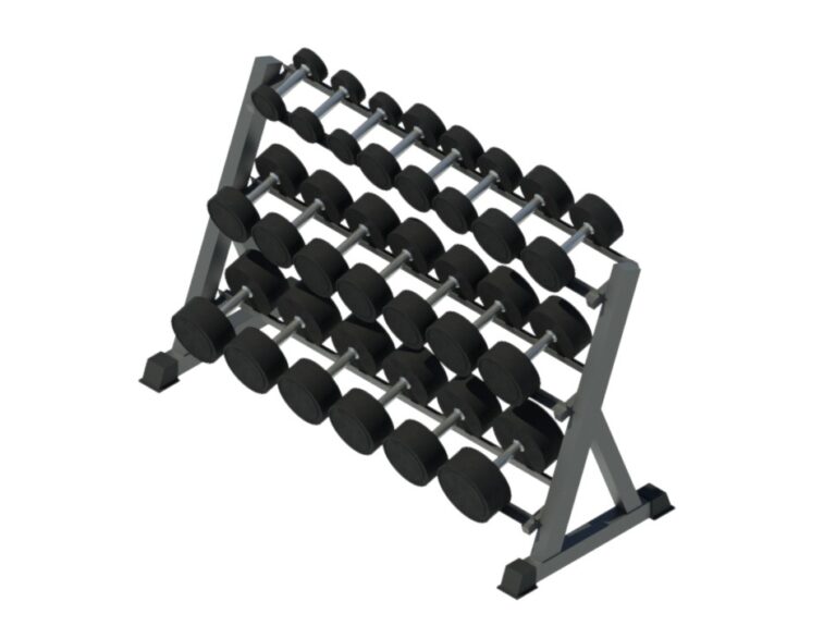 dumbbell storage rack classic revit family 3d