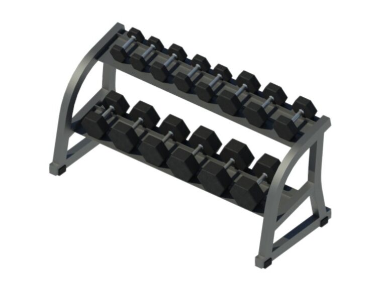 dumbell weight rack double revit family 3d