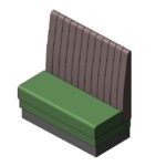 restaurant bistro booth bench back channel classic revit family 3d view