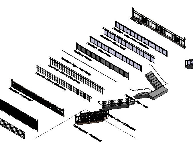 railing colection revit
