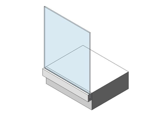 Frameless Glass Railing w/ Side Base Shoe