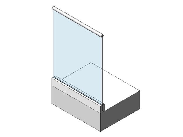 Glass Railing with Round Cap And Topbase Shoe
