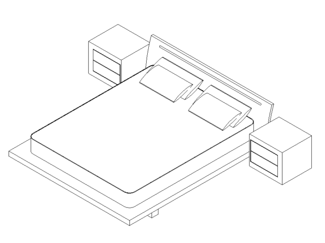 Bed Headboard Nightstands