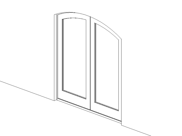 Arched Door Double Full Height Glass