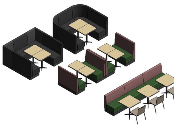 Restaurant Booth Configurations Benches Table Chairs