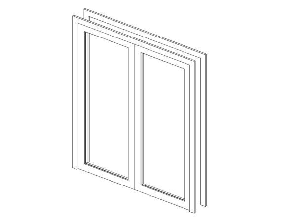 Door Interior Double Glass Panel