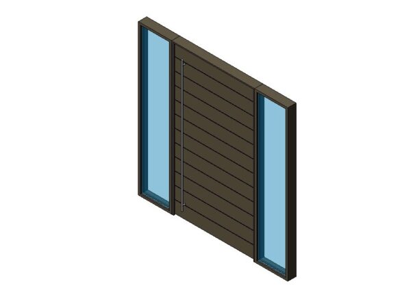 Entry Pivot Door With Two Sidelight