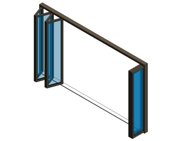 Multi-Panel Exterior Bifold Glass Door Left/Right Fold