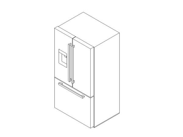 Refrigerator French Door Bottom Freezer Revit